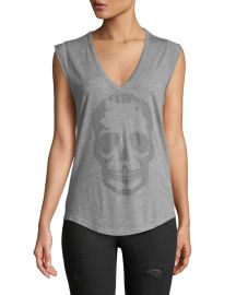 Zadig  amp  Voltaire Brooklyn Strass Cotton Skull Tee at Neiman Marcus